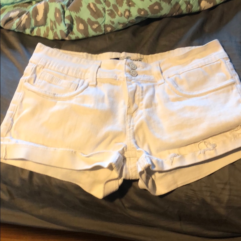 Stretchy White Jean Shorts